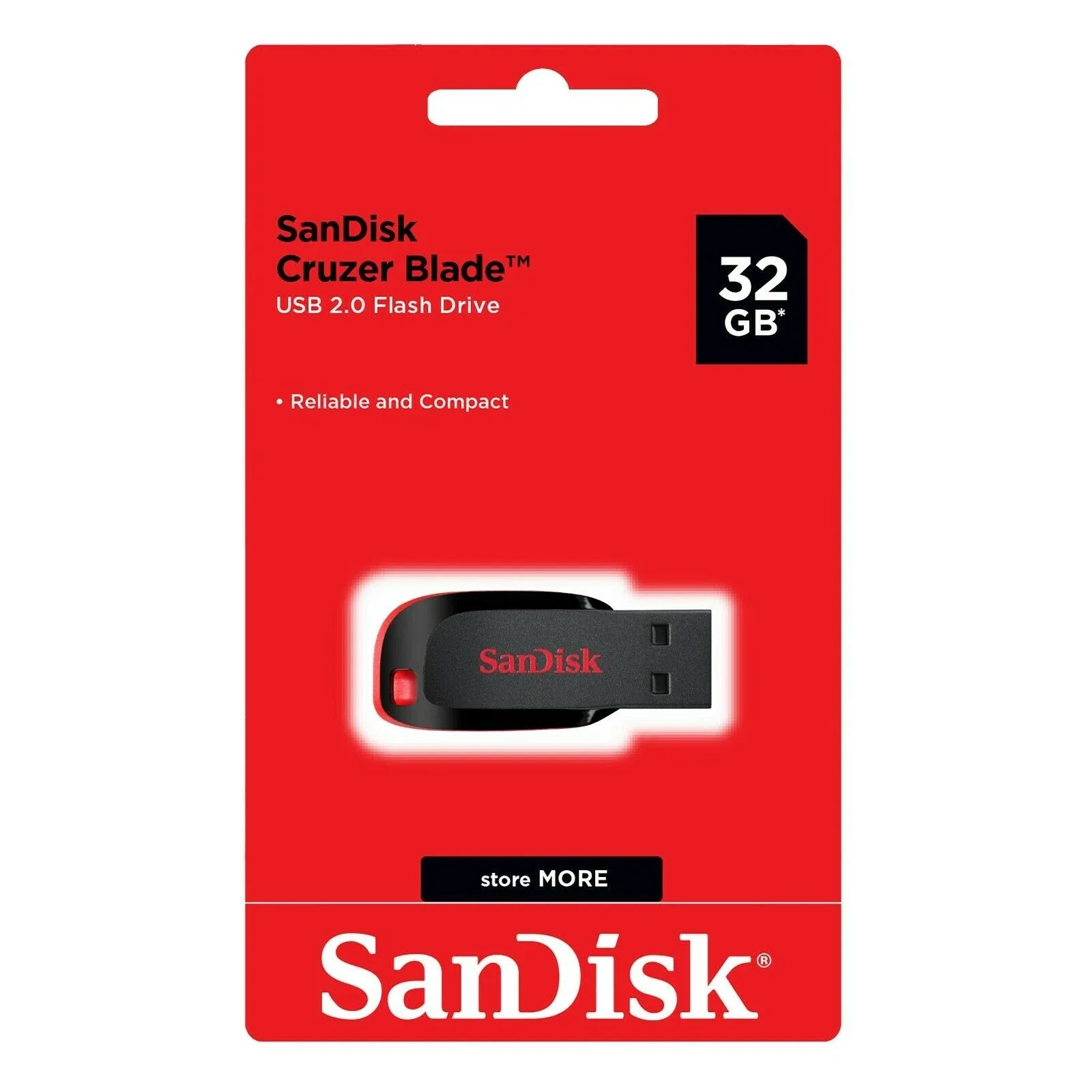 SanDisk 32GB Cruzer Blade USB 2.0 Flash Drive